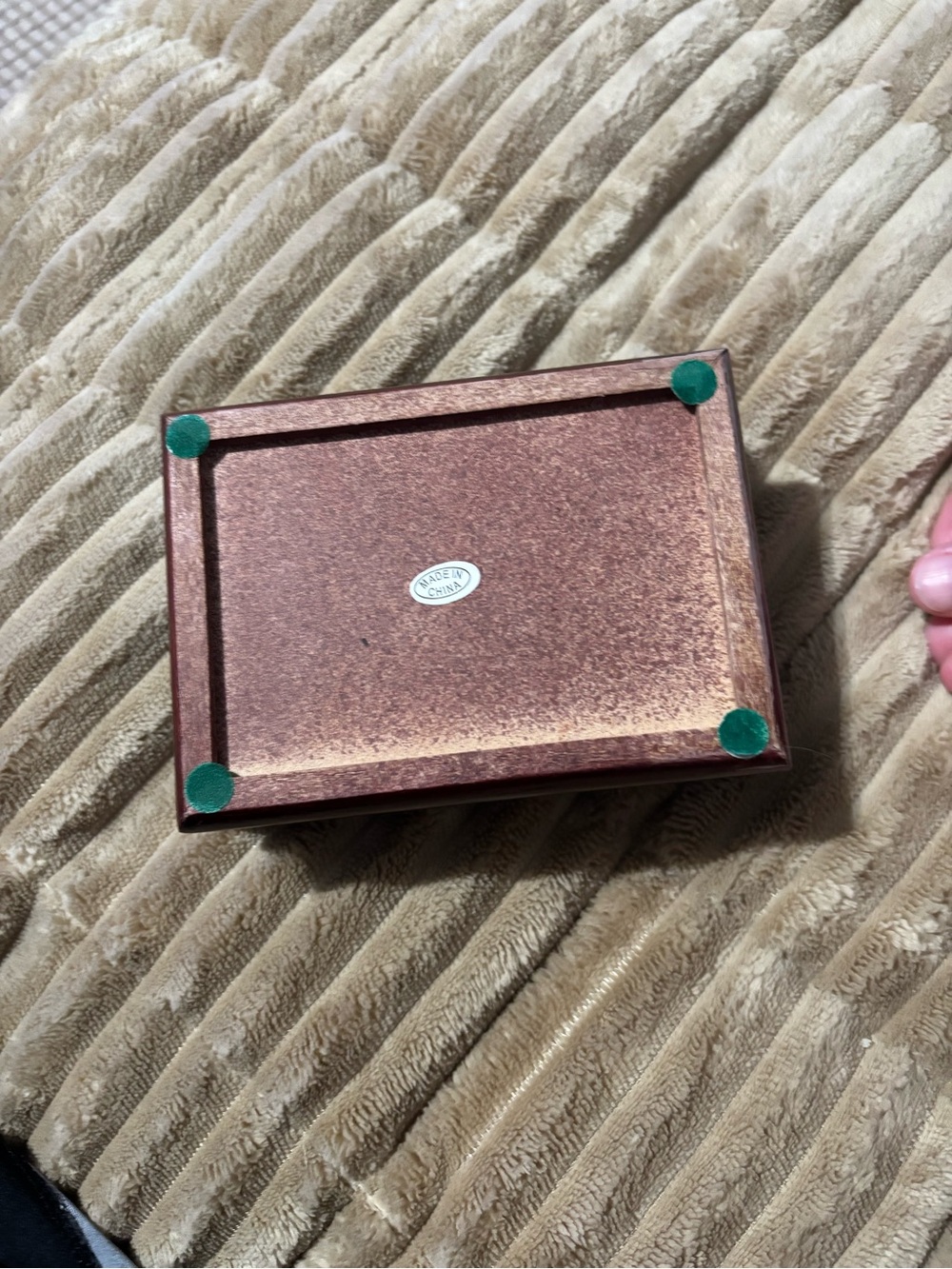Heart Glass Top Wood Jewelry Box - Brown - Picture 6 of 7